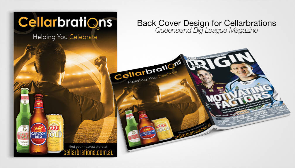 The Cellarbrations advertising cover of Big League Magazine
